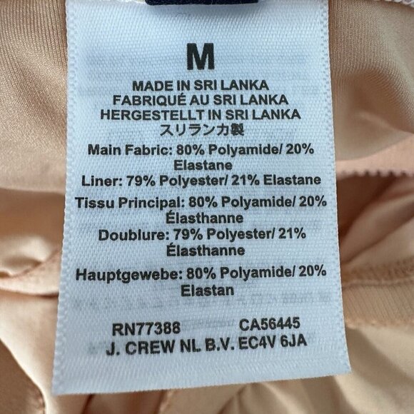 J Crew Printed One Piece Keyhole Swimsuit Size M Floral Coral Pink BP354 - Picture 7 of 7